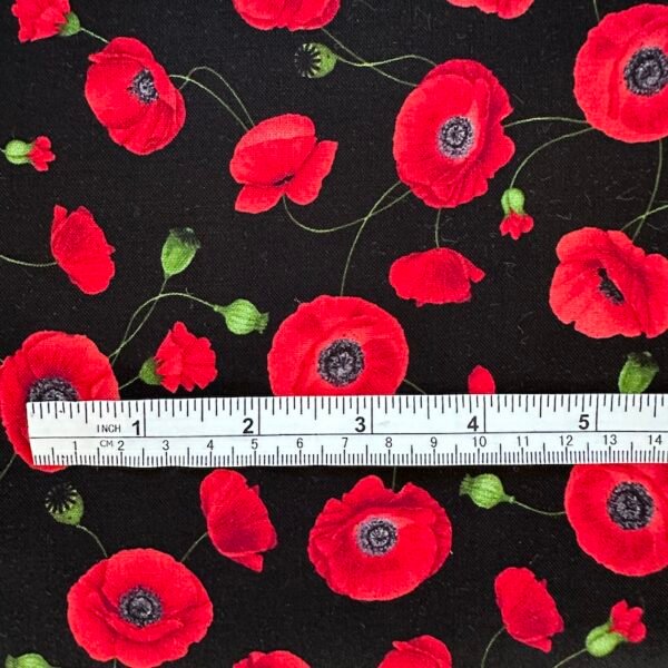 Wild Poppy by Timeless Treasures Fleur-C8475 - Image 2