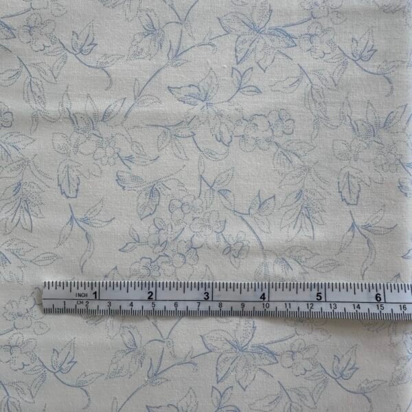 Etched Floral Blue and Cream - Image 2