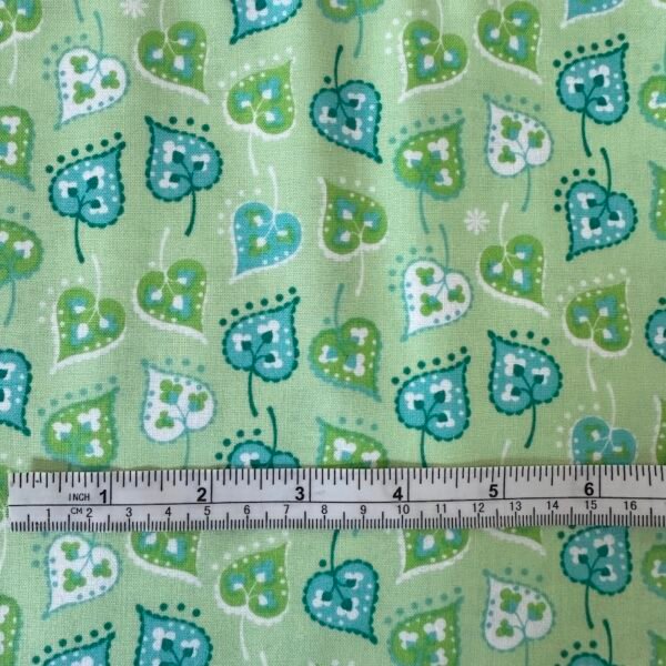 Sugar Garden Leaf Dot Mint Green by Sew Easy - Image 2